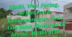 4000 Sqft West Face Residential Site Sale Kuvempunagar, Mysore