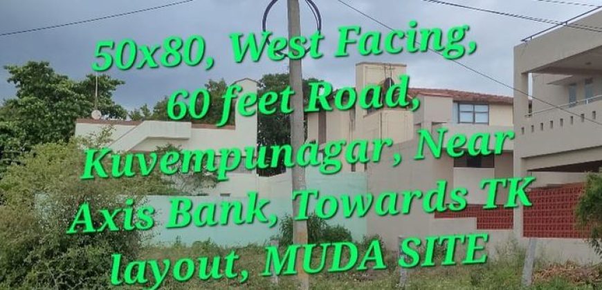 4000 Sqft West Face Residential Site Sale Kuvempunagar, Mysore